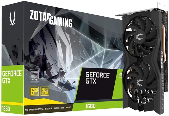 192Bit鉱山の装備のグラフィックス・カードZOTACの賭博のGeForce GTX 1660 6GB GDDR5のグラフィックス・カード