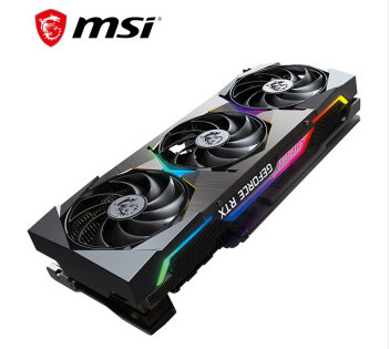 鉱山は3つのファンのグラフィックス・カードGeForce RTX 3090 SUPRIM X 24Gを装備する