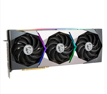 鉱山は3つのファンのグラフィックス・カードGeForce RTX 3090 SUPRIM X 24Gを装備する